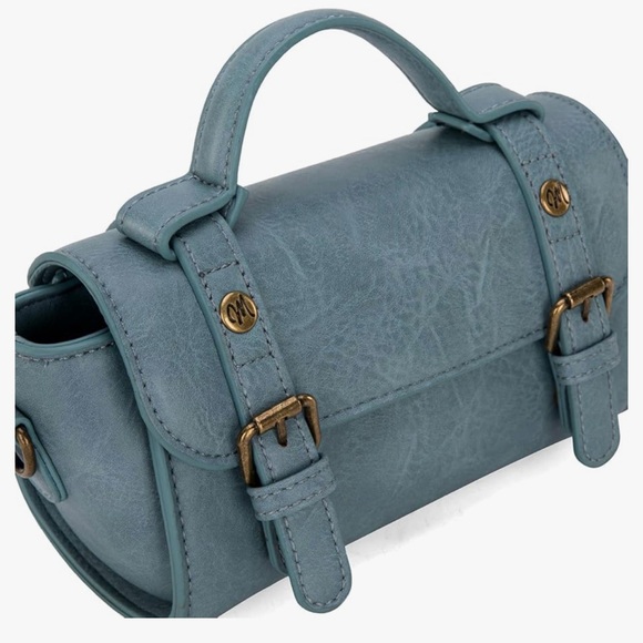 Montana West Blue Crossbody Bag with Gold Accents - Picture 2 of 4